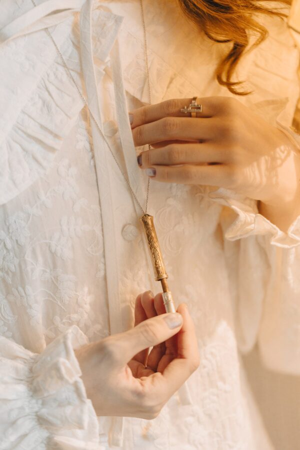 Gold-plated pencil pendant with a real pencil inside - Image 2