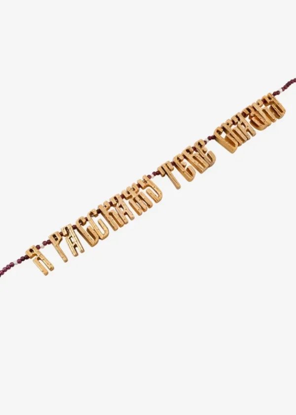 Necklace I TELL YOU A FAIRY TALE on red garnet and pearls